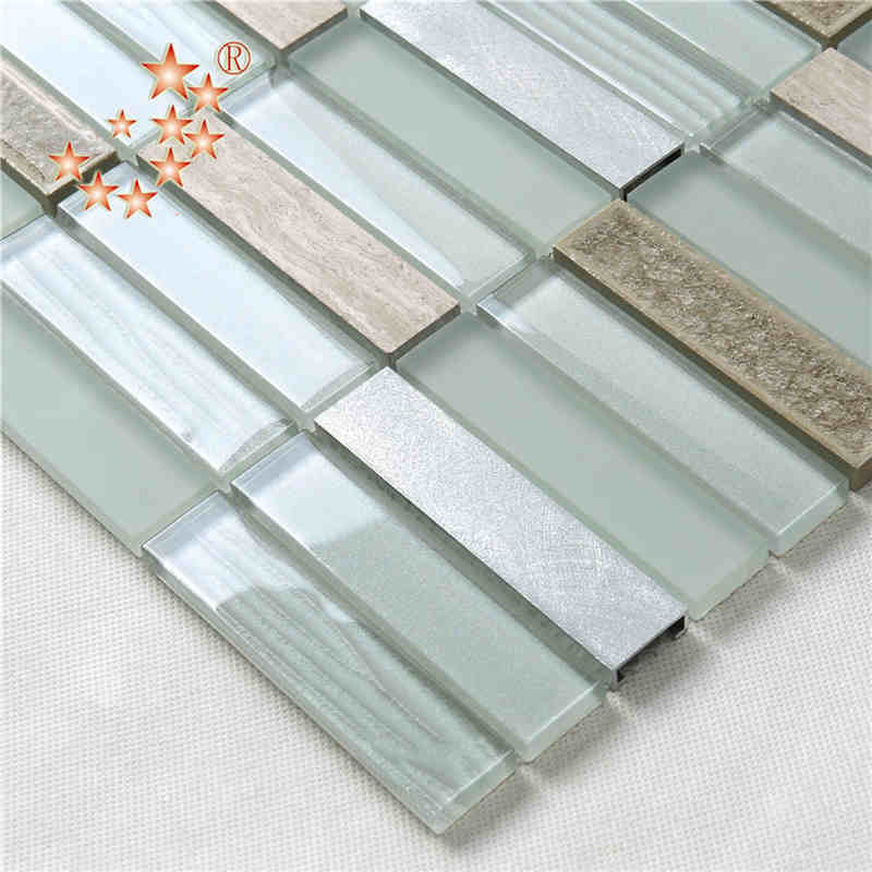 Новый продукт волнистая стеклянная плитка пузырчатая стеклянная плитка Матовое стекло Металлокерамическая мозаика для кухни Splash Назад битая стеклянная плитка Арабеская стеклянная плитка